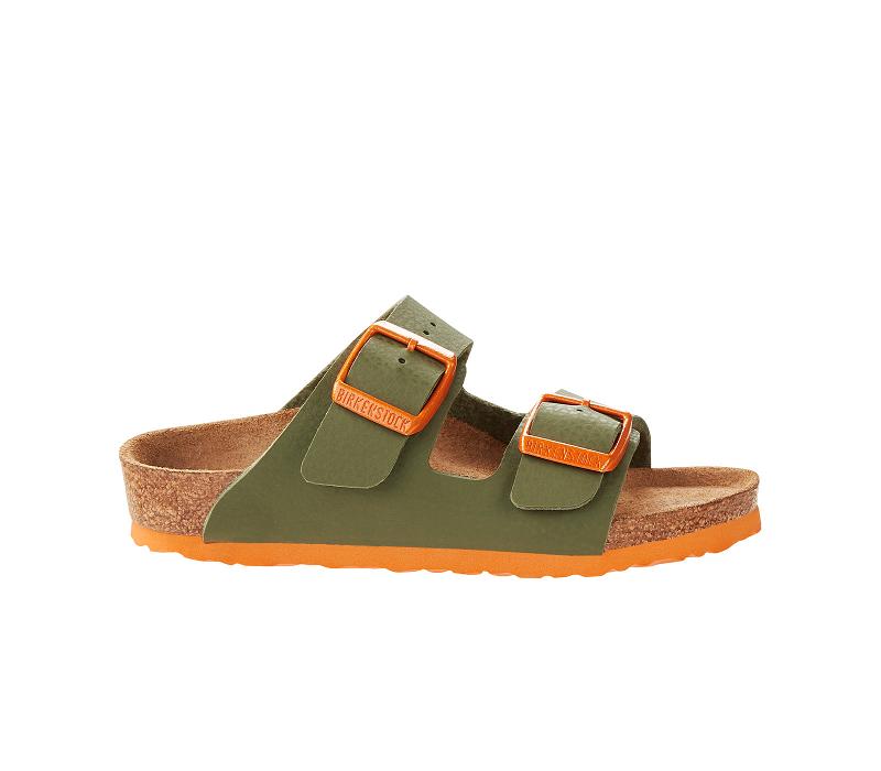 Arizona Birkenstock Birko-flor Narrow Detske Zelene Oranžové | SK 398TCE